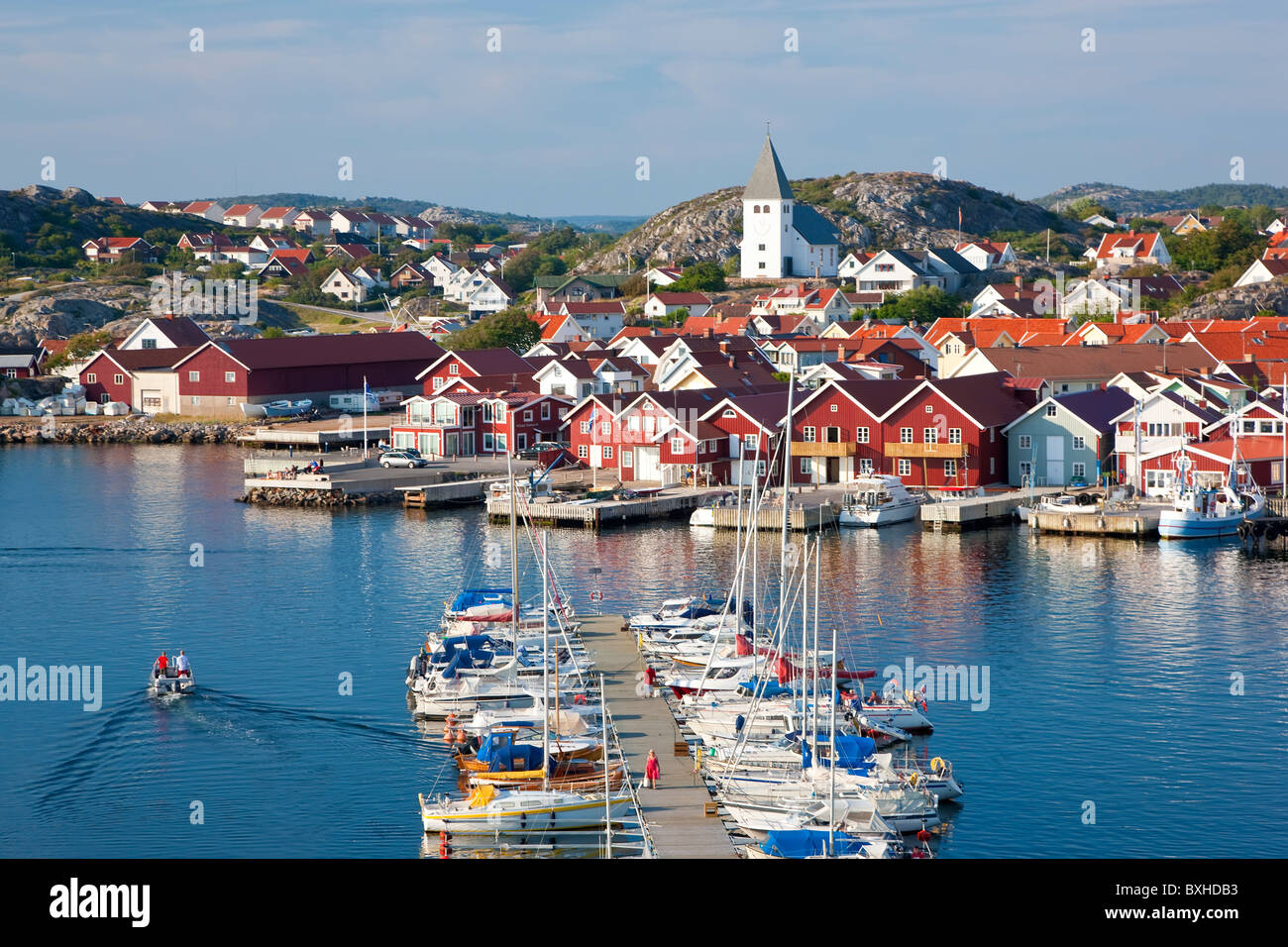 Villaggio di SkŠrhamn sull isola di Tjorn, Bohuslan, sulla costa occidentale della Svezia Foto Stock