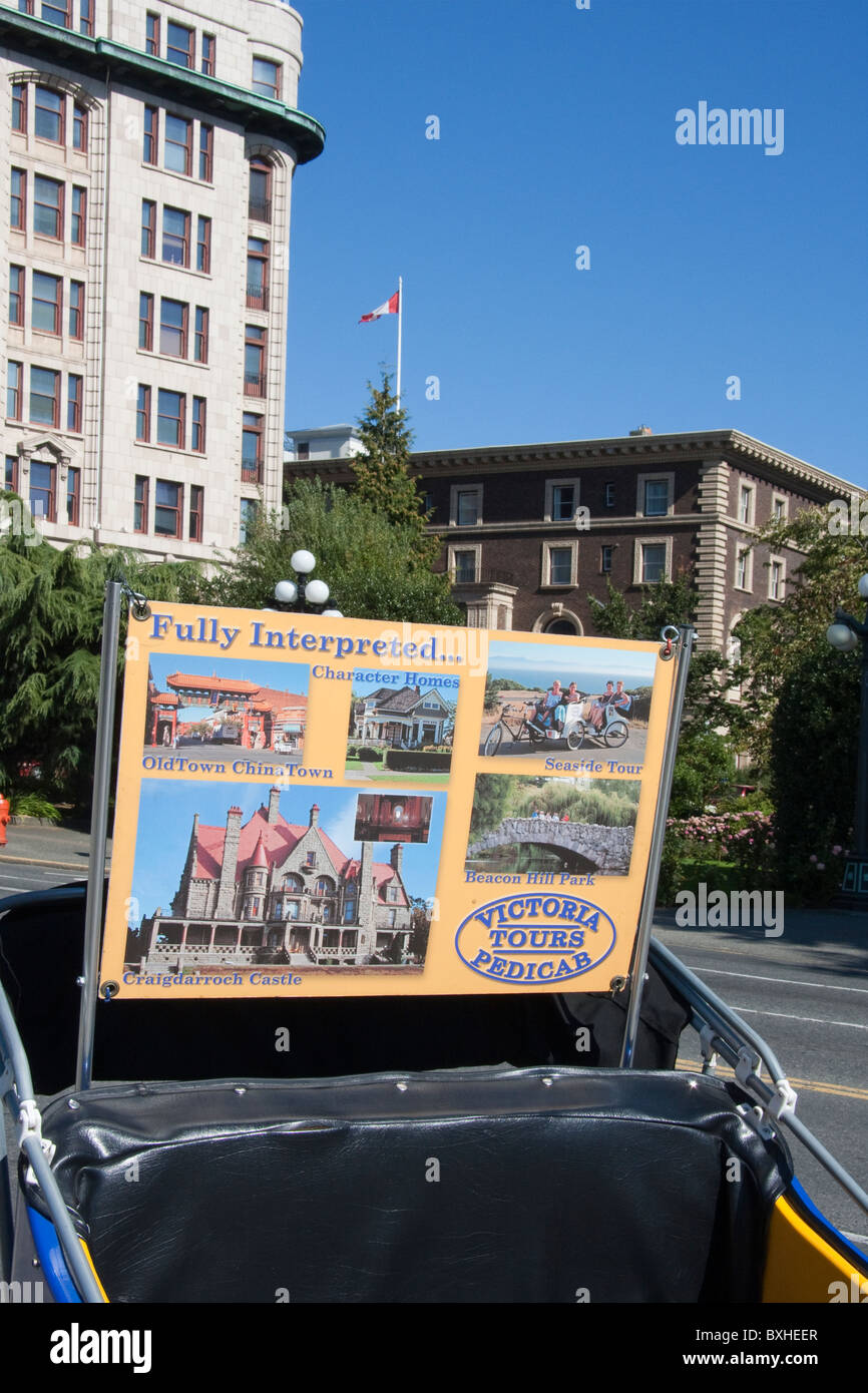 Annuncio per tour della città in Victoria Vancouver Island British Columbia Canada Foto Stock