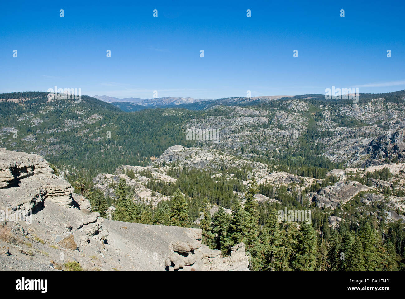 Vista panoramica di Carson sperone nella Sierra Nevada, in California Foto Stock