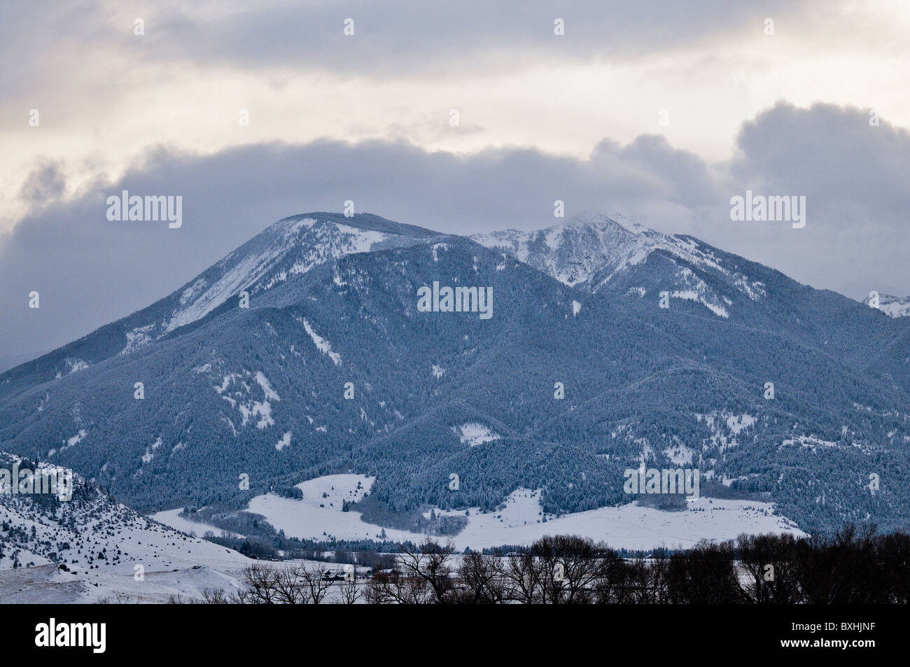 Picchi di montagna a nord di emigrante Montana Foto Stock