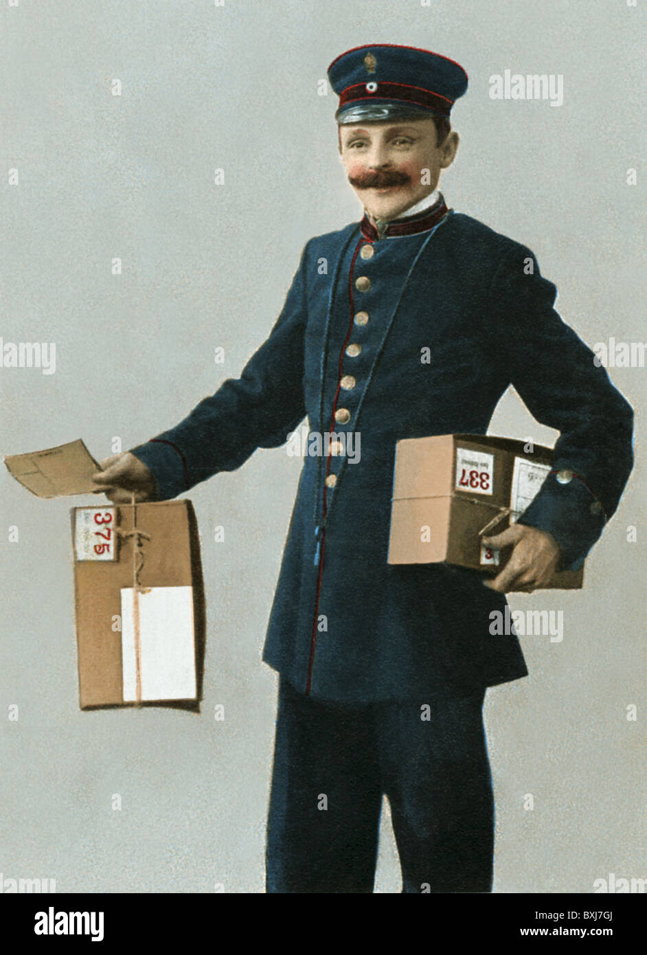 Posta / posta, consegna pacchi, Reichspost imperiale tedesco, Germania, 1905, diritti aggiuntivi-clearences-non disponibile Foto Stock