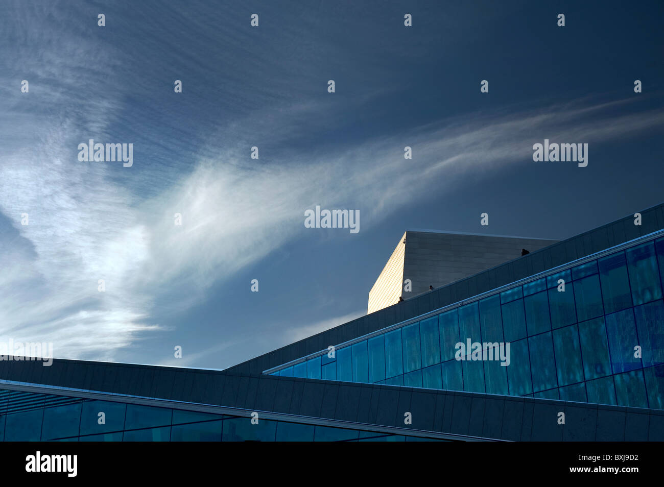 Vista panoramica del Teatro dell'Opera di Oslo Norvegia Foto Stock