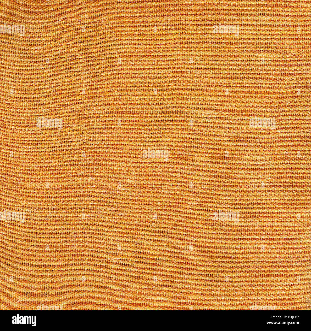 In lino naturale arancione a strisce di tessuto a trama tessile Foto Stock