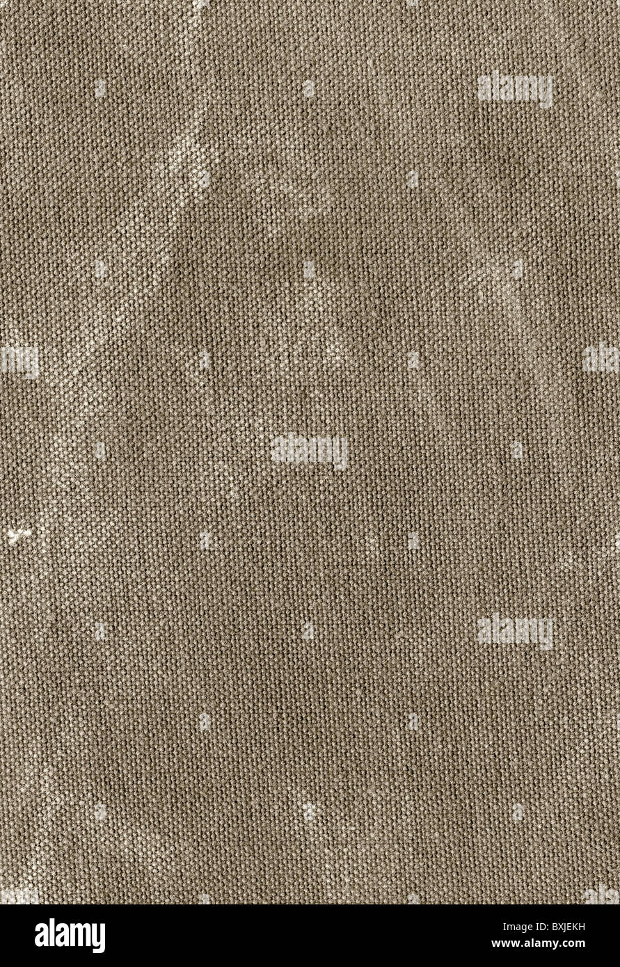 Il lino naturale striped superficie ruvida tessuto Foto Stock