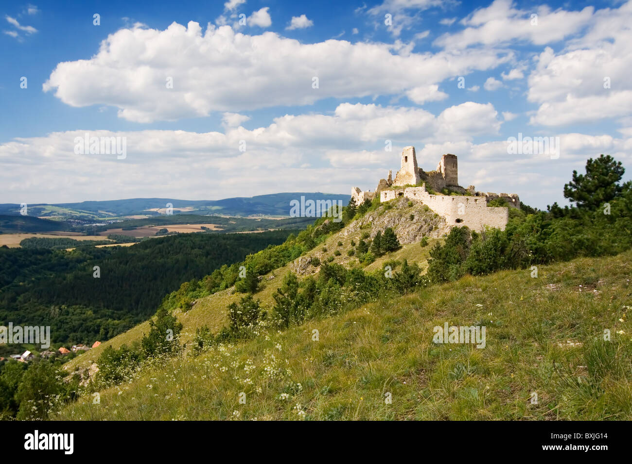 Le rovine del Castello di Cachtice - Slovacchia Foto Stock