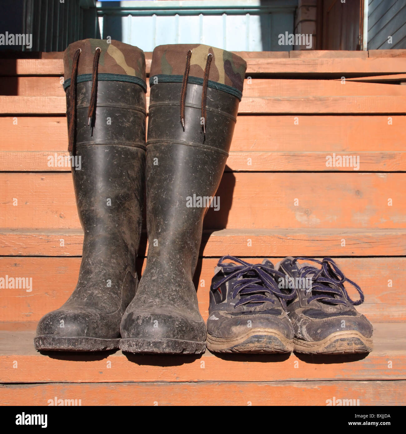 Calzature di invecchiamento Foto Stock