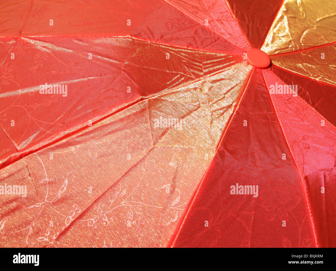 ombrello rosso Foto Stock