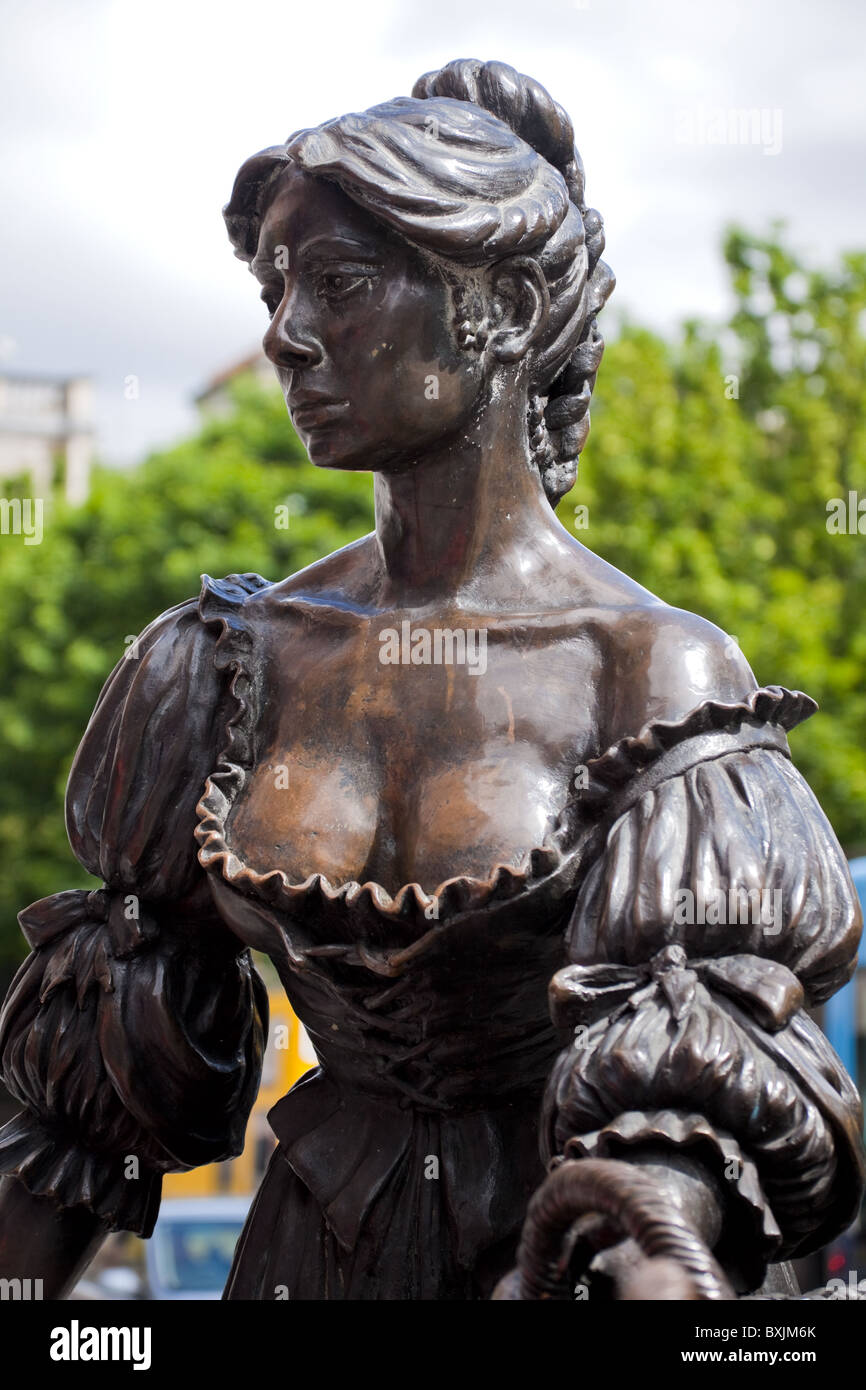 Statua di Molly Mallone folk irlandese eroina Foto Stock