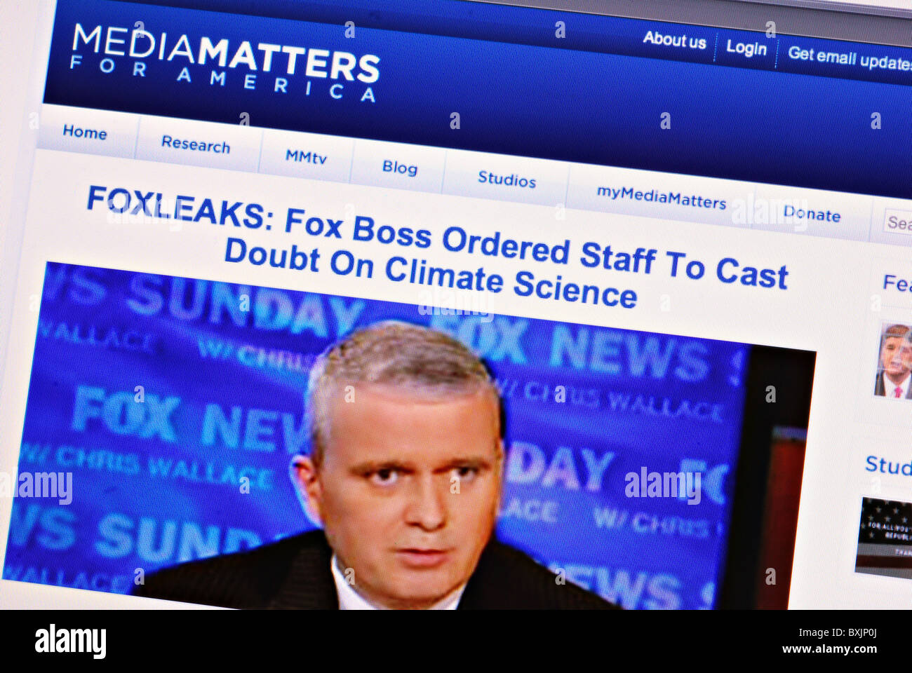 Pagina anteriore di American progressiva questioni Media sito web Foto Stock