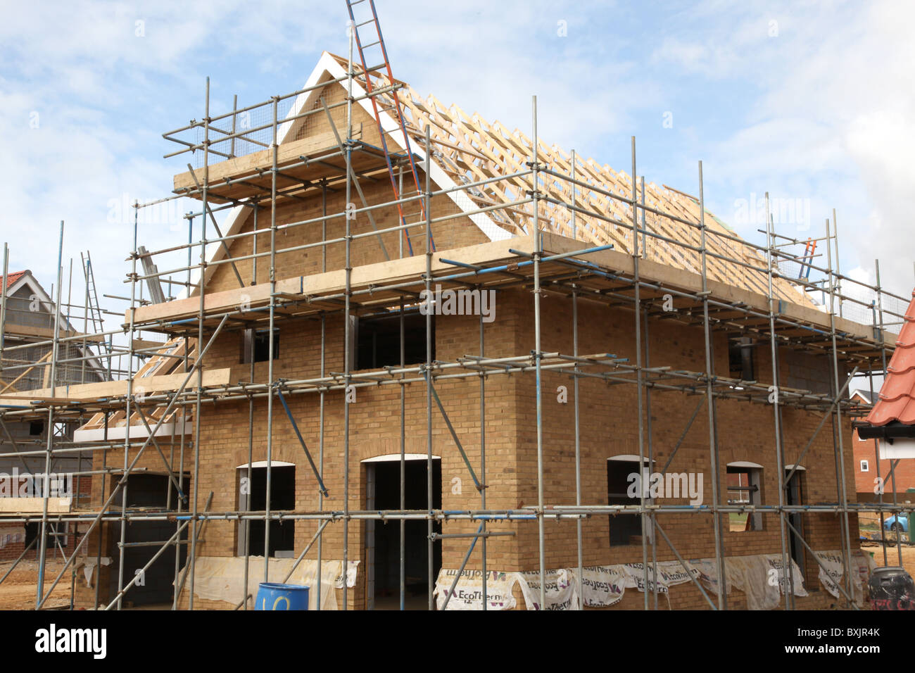 Casa di nuova costruzione ed edilizia - REGNO UNITO Foto Stock