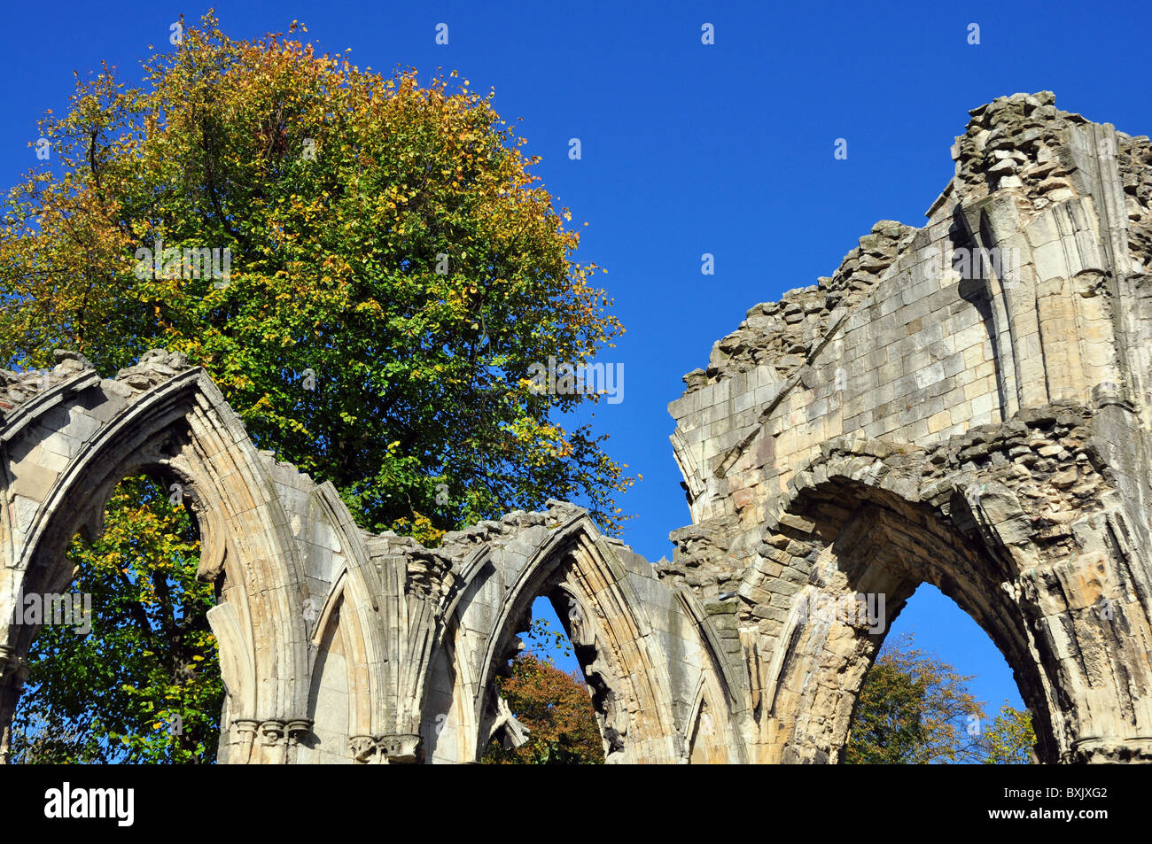 La chiesa di Santa Maria delle rovine di York, Inghilterra. Foto Stock