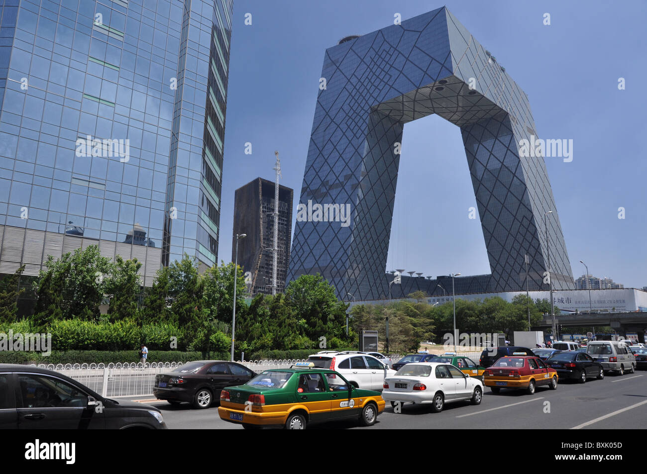 CCTV, radiodiffusione, edificio, Pechino, Cina Foto Stock