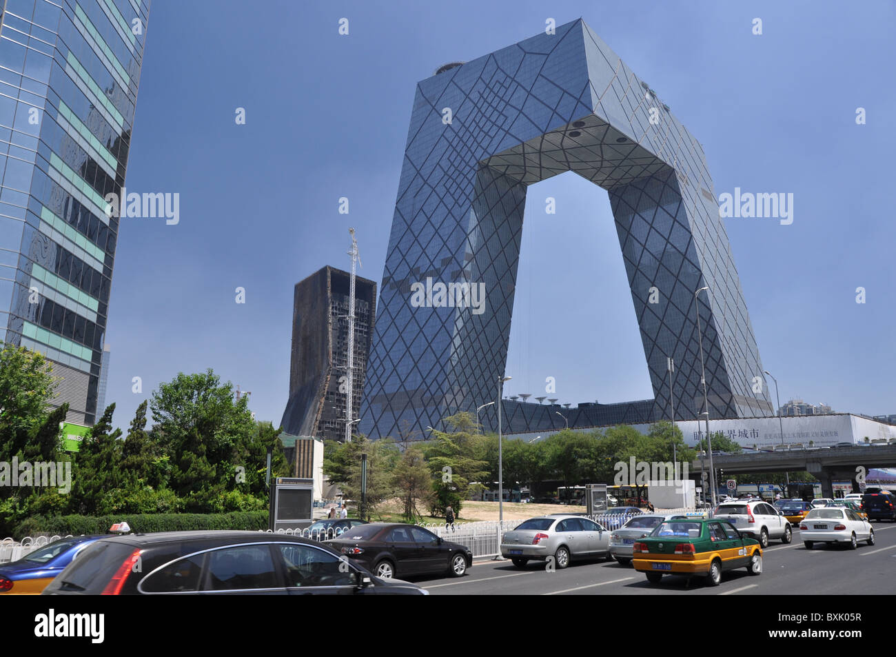 CCTV, radiodiffusione, edificio, Pechino, Cina Foto Stock