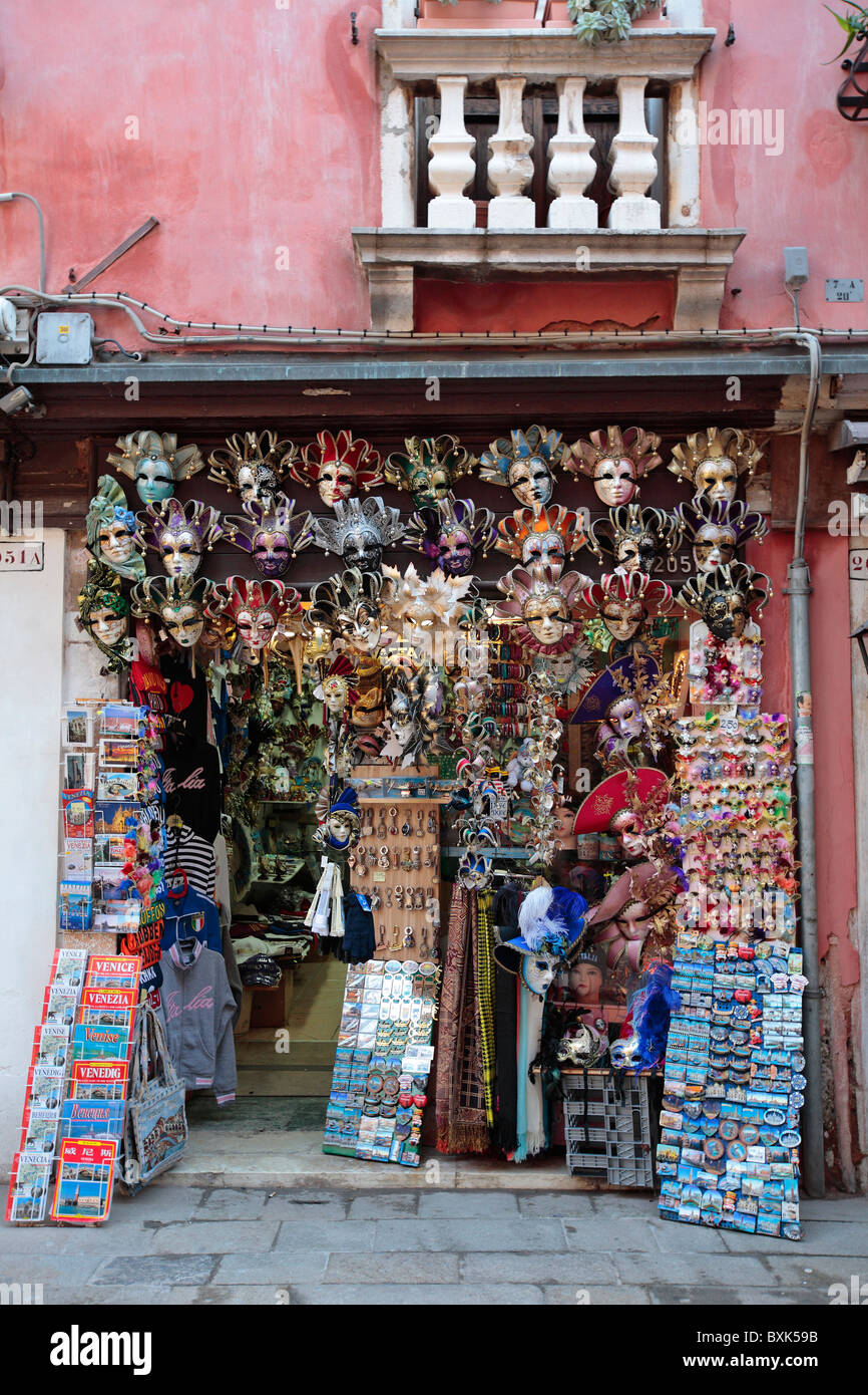 I negozi di souvenir a Venezia Foto Stock