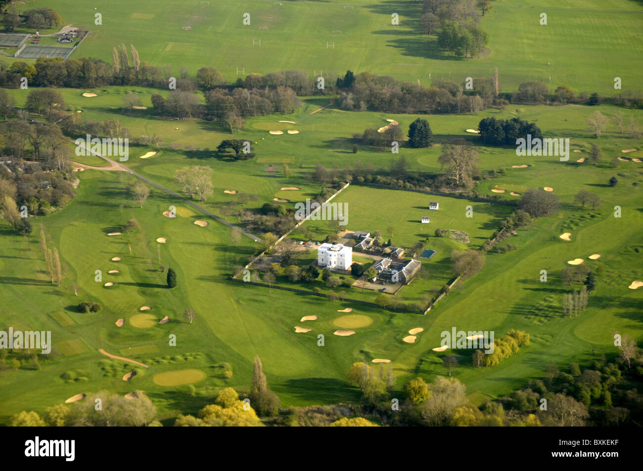 Londra Campo da Golf e la casa dall'aria Foto Stock