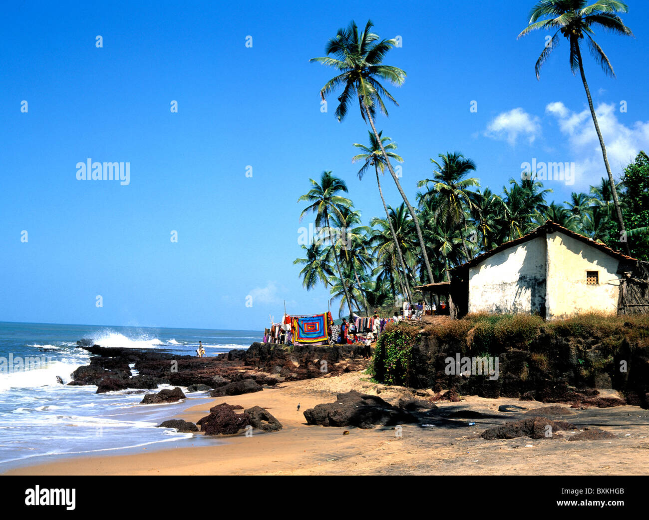 India, Goa, Anjuna Beach Foto Stock