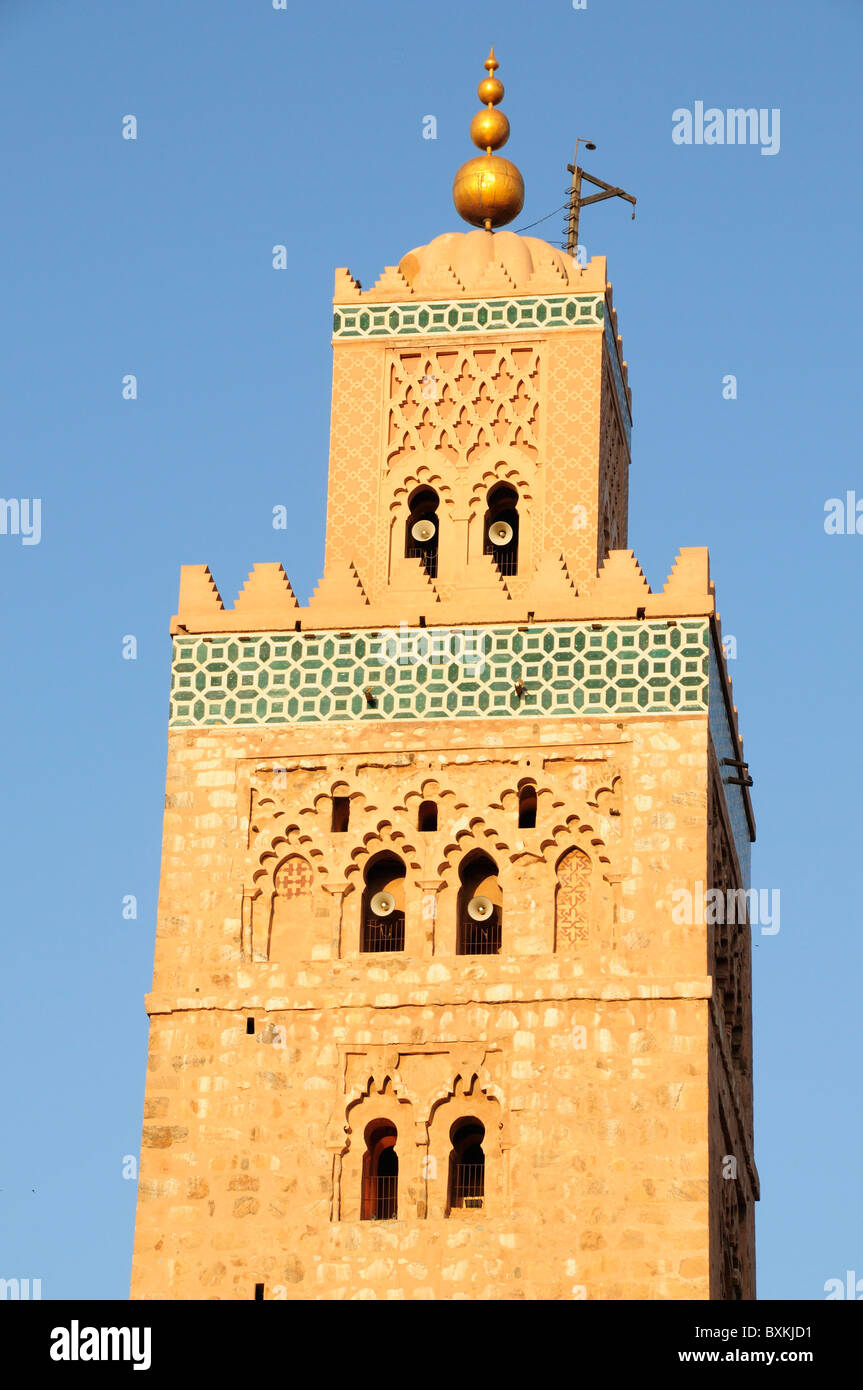 La Moschea di Koutoubia minaret Foto Stock