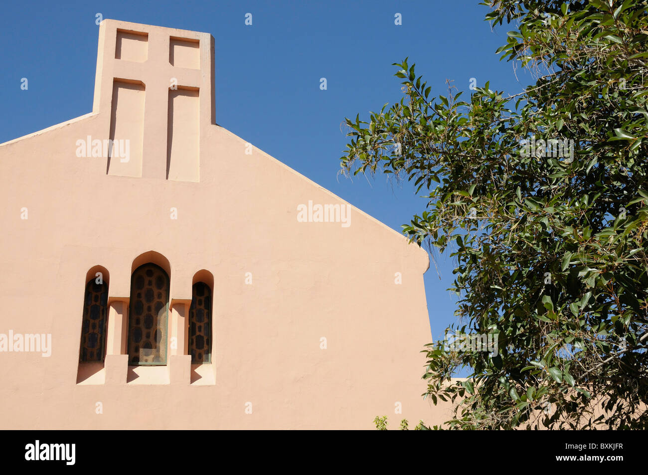 Esterno della Eglise des Santi Martiri chiesa a Hivernage in Marrakech Foto Stock