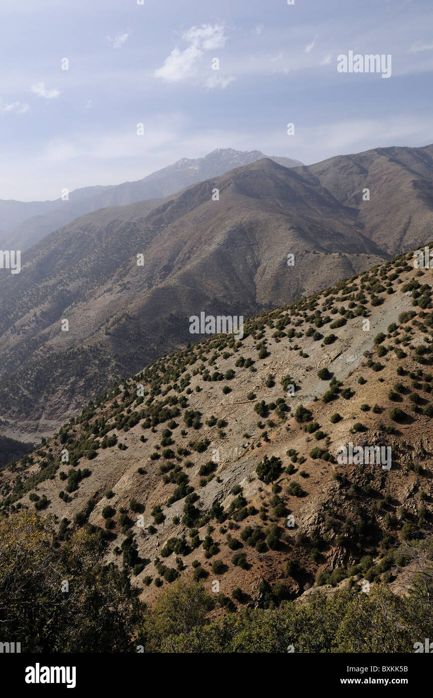 Vista montagna forma Tizi-n-Test pass Foto Stock