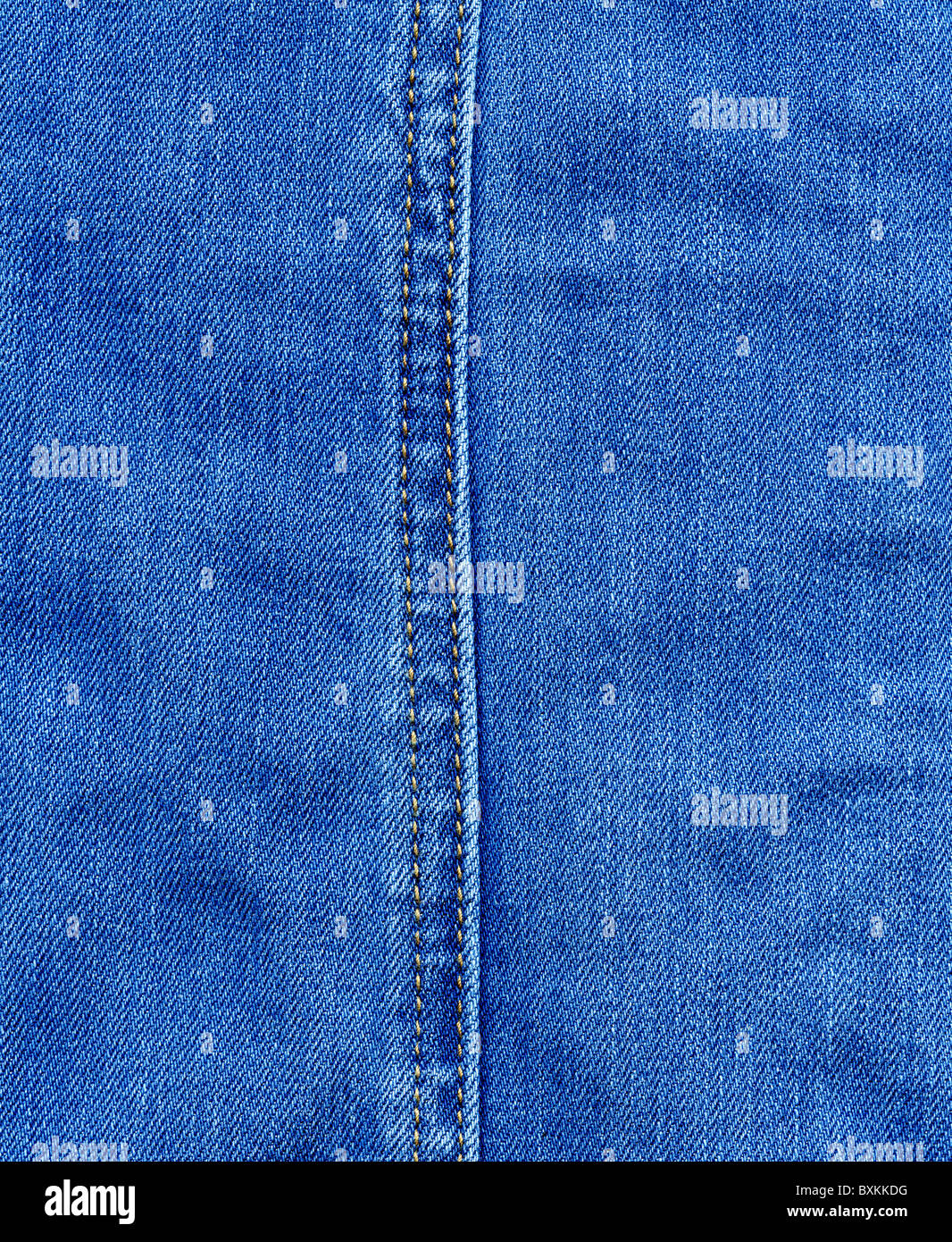 Cucito testurizzate blu denim tessuto jeans sfondo Foto Stock