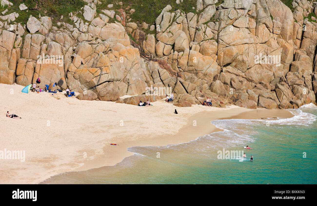 Porthcurno Foto Stock
