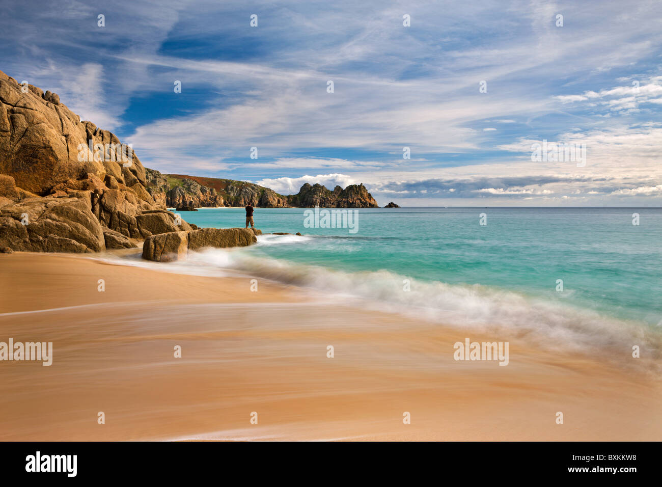 Porthcurno Foto Stock