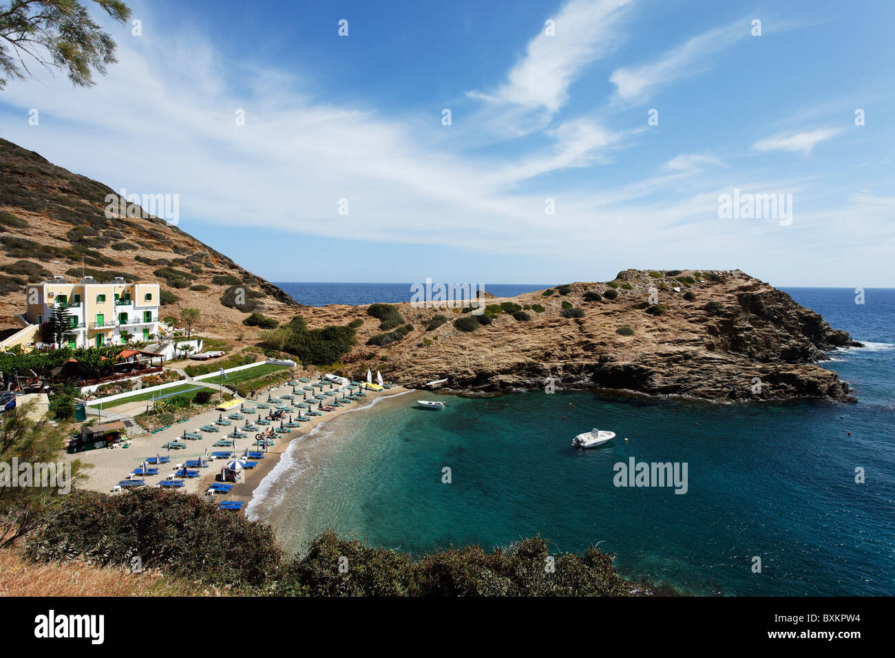 Spiaggia balneare, Bali, Prefettura di Rethimno, Creta, Grecia Foto Stock