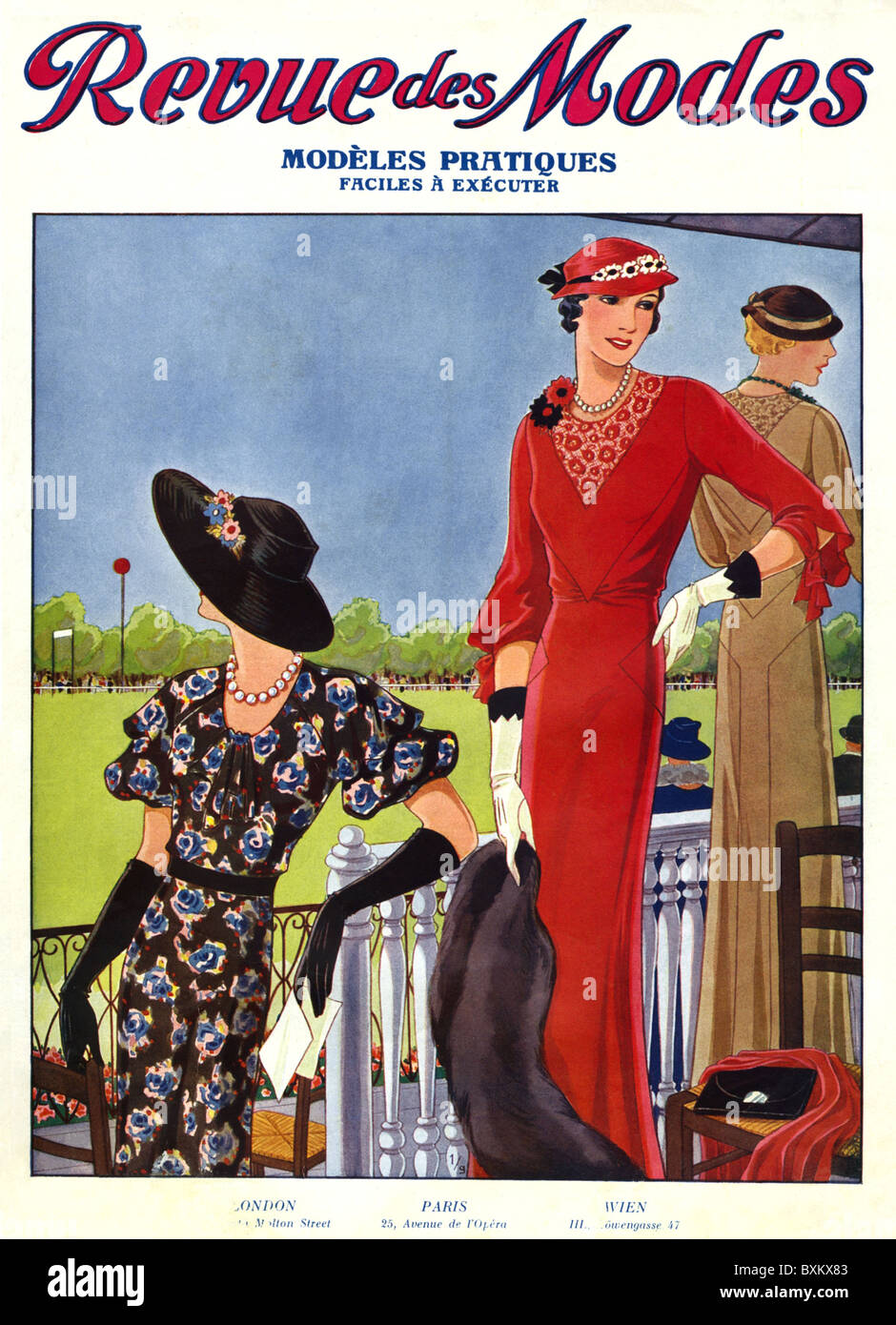 Moda, anni '30, moda di ladie, copertina della rivista di moda 'Revue des  Modes', Francia, 1932, Additional-Rights-Clearences-non disponibile Foto  stock - Alamy