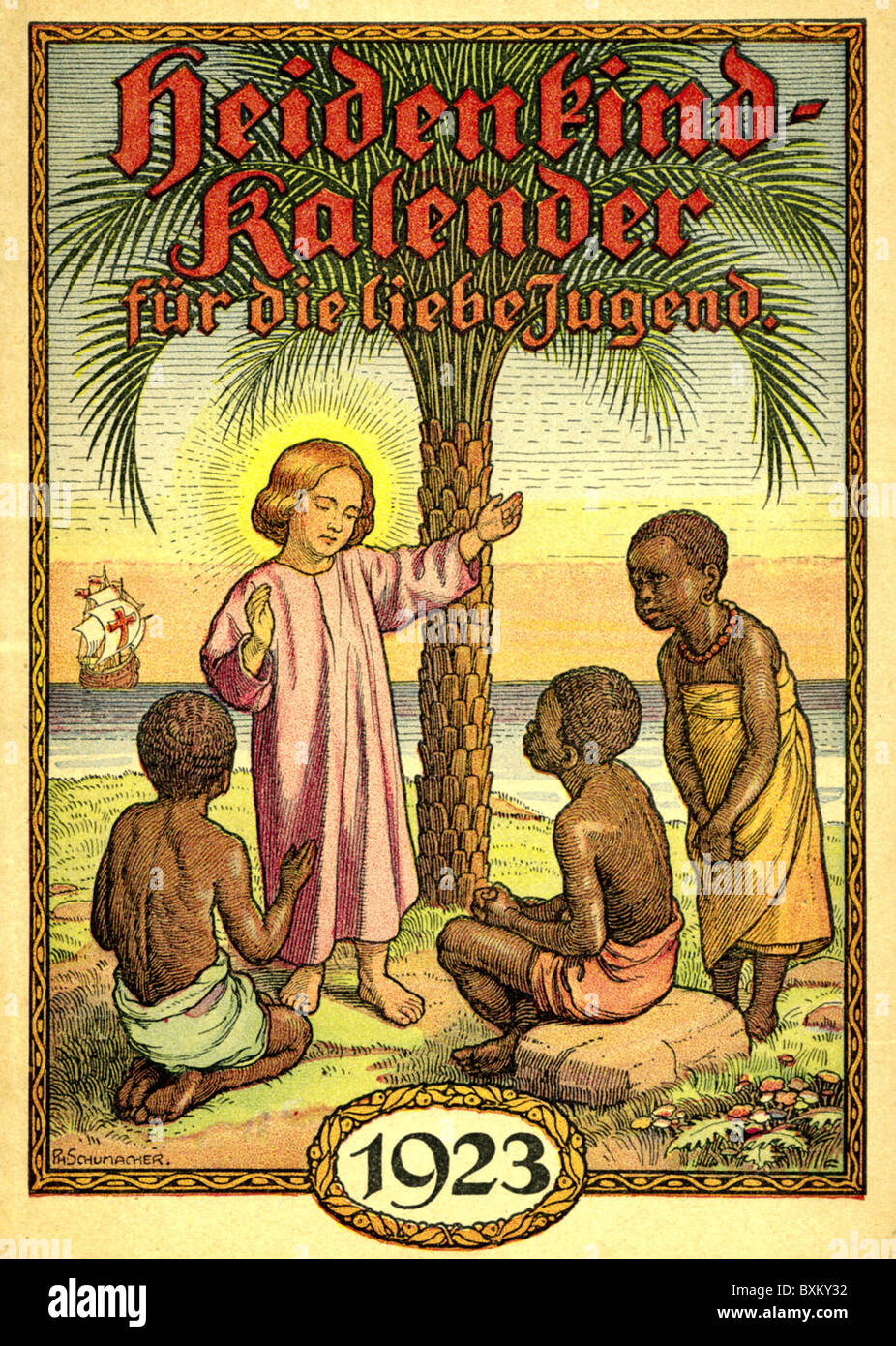 Religione, cristianesimo, calendario per i bambini paghini, Germania, 1923, diritti aggiuntivi-clearences-non disponibile Foto Stock