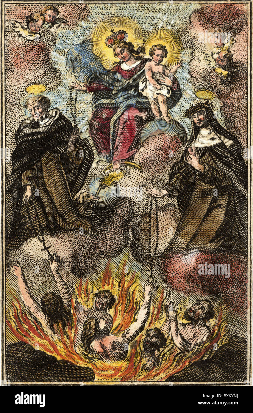 Religione, Cristianesimo, cielo, Vergine Madre, bambino Gesù, Germania, circa 1760, diritti aggiuntivi-clearences-non disponibile Foto Stock