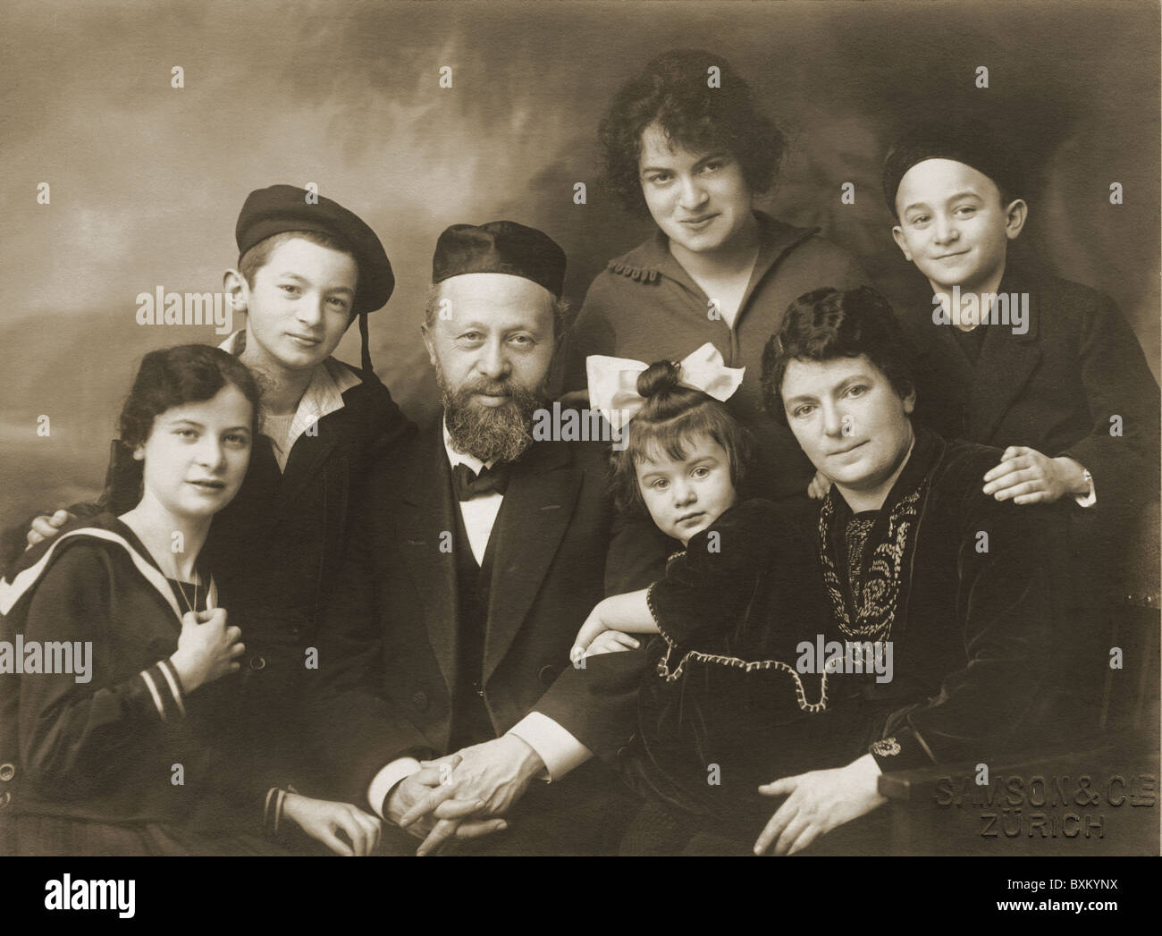 Persone, famiglia, famiglia ebraica, foto di gruppo, Svizzera, circa