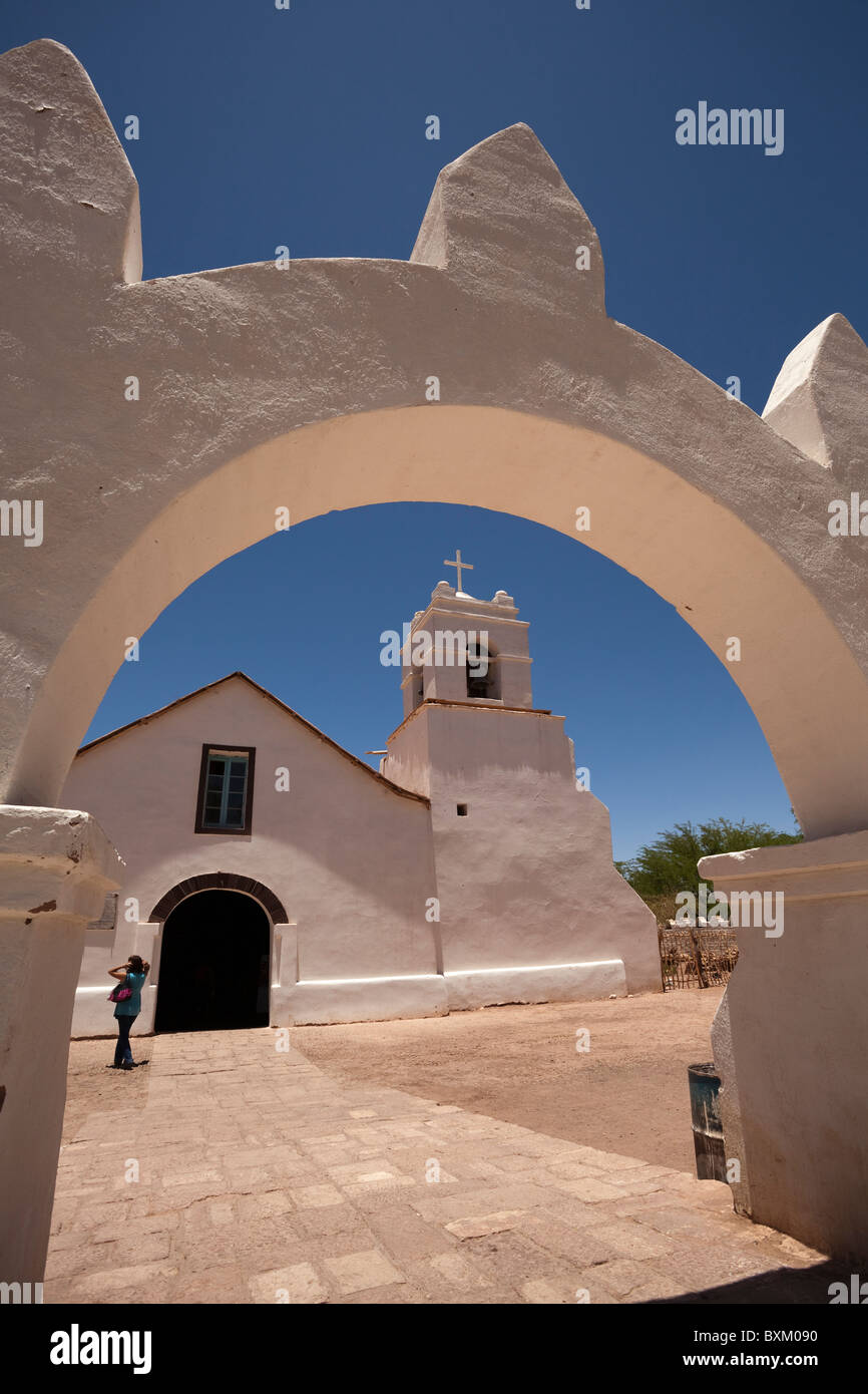 Chiesa di San Pedro de Atacama, Cile, America del Sud. Foto Stock