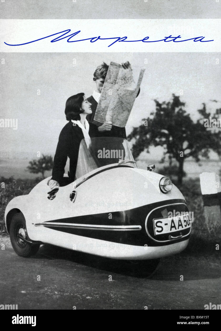 Trasporti / trasporto, auto, automobile, varianti di veicoli, Mopetta piccola auto, la più piccola auto nel mondo, Germania, 1958, diritti aggiuntivi-clearences-non disponibile Foto Stock