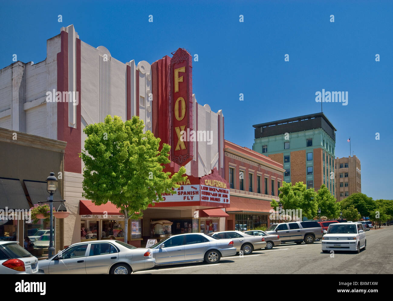 Il Fox Theatre sulla strada principale di Salinas, California, Stati Uniti d'America Foto Stock
