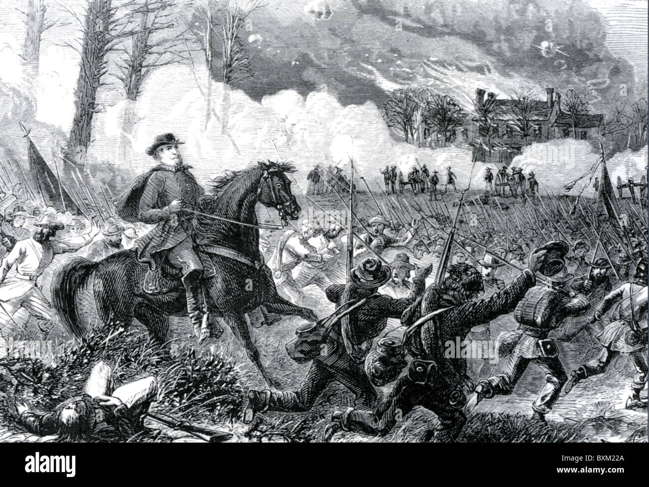 ROBERT E LEE (1807-1870) comandante generale dell'esercito confederato nella battaglia di Chancellorsville 30-6 Aprile Maggio 1863 Foto Stock
