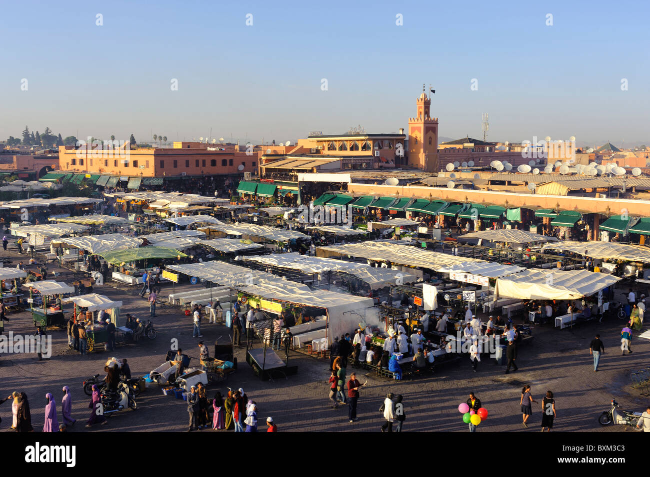 La Djemaa El Fna, La Place Foto Stock