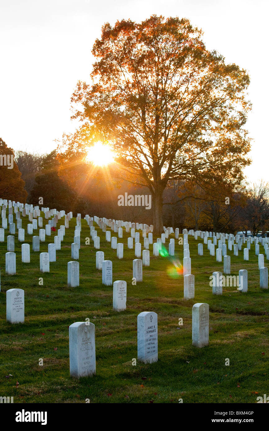 Al Cimitero Nazionale di Arlington, Arlington VA Foto Stock