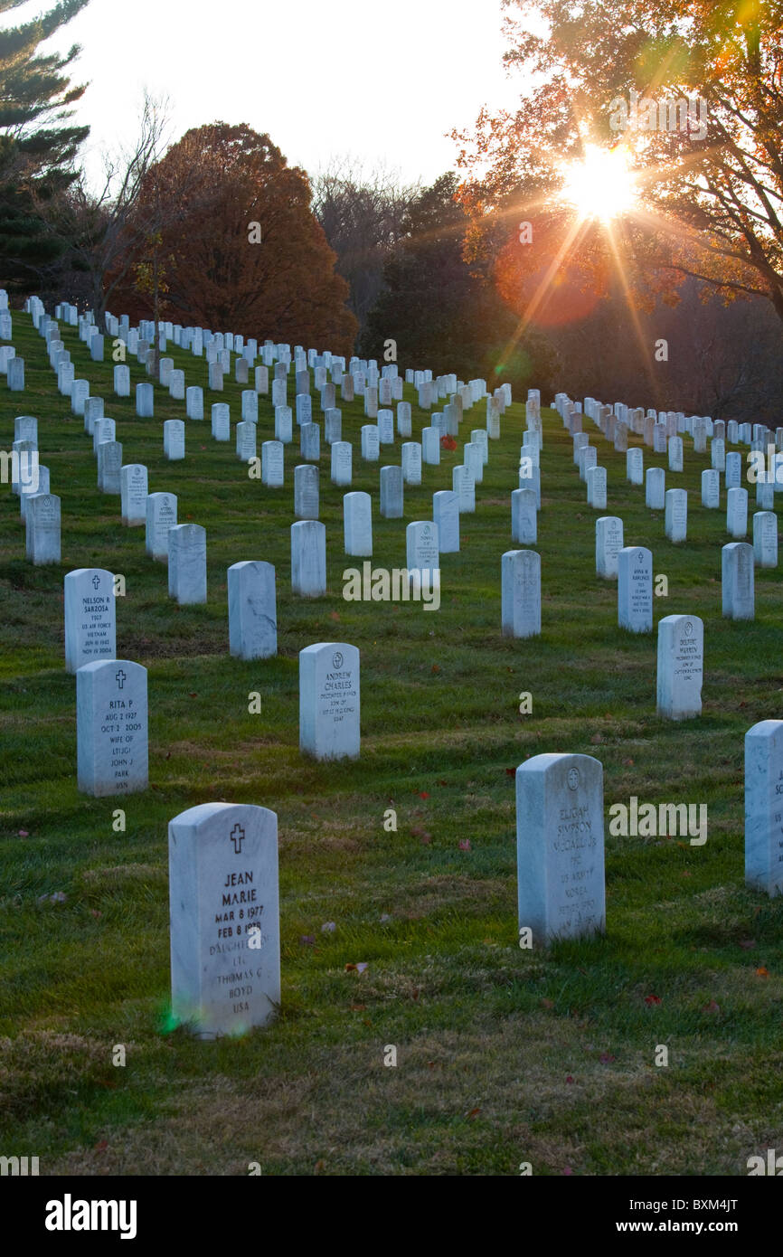 Al Cimitero Nazionale di Arlington, Arlington VA Foto Stock
