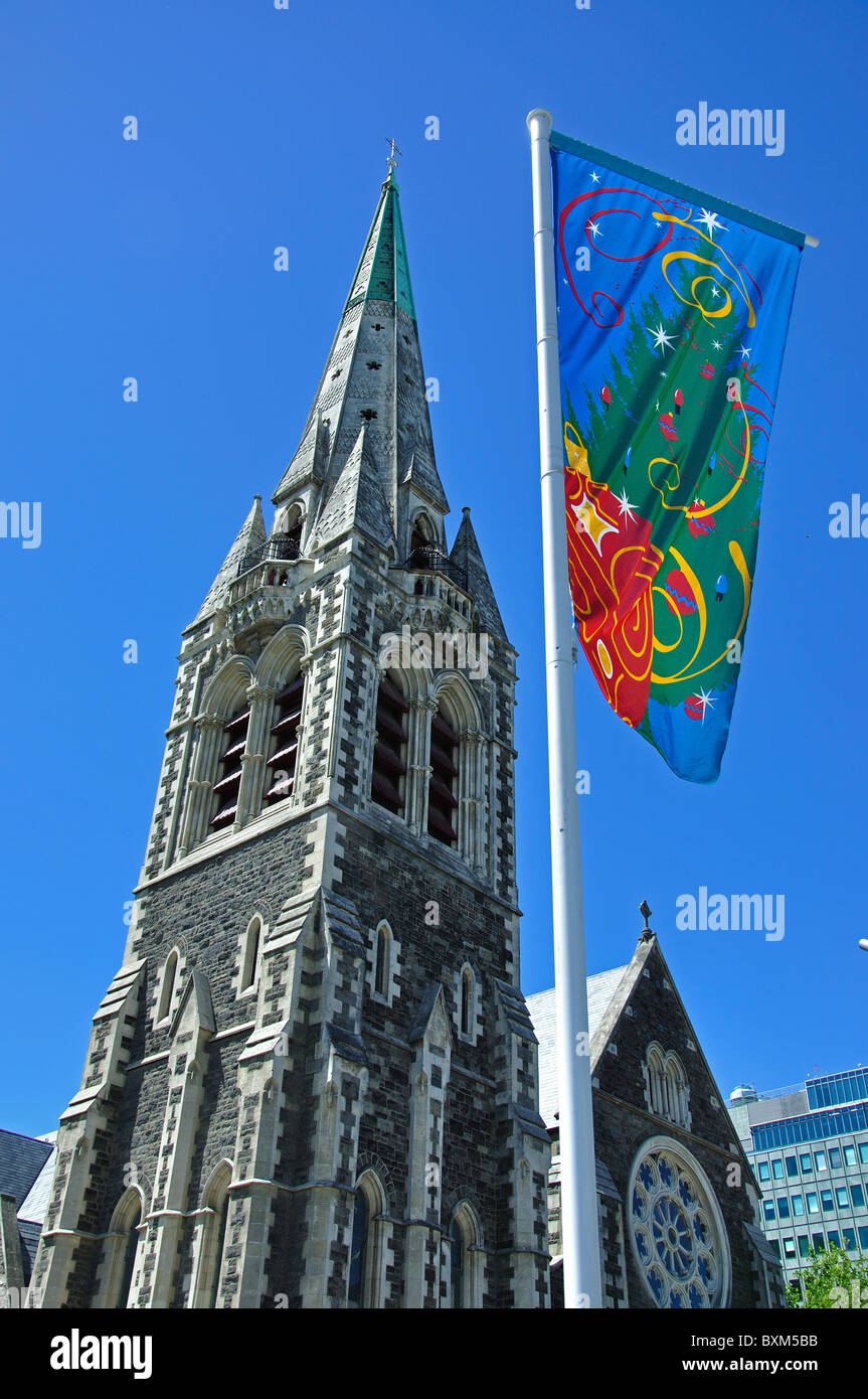 La cattedrale di Christ Church, la piazza della cattedrale, Christchurch, Canterbury, Isola del Sud, Nuova Zelanda Foto Stock