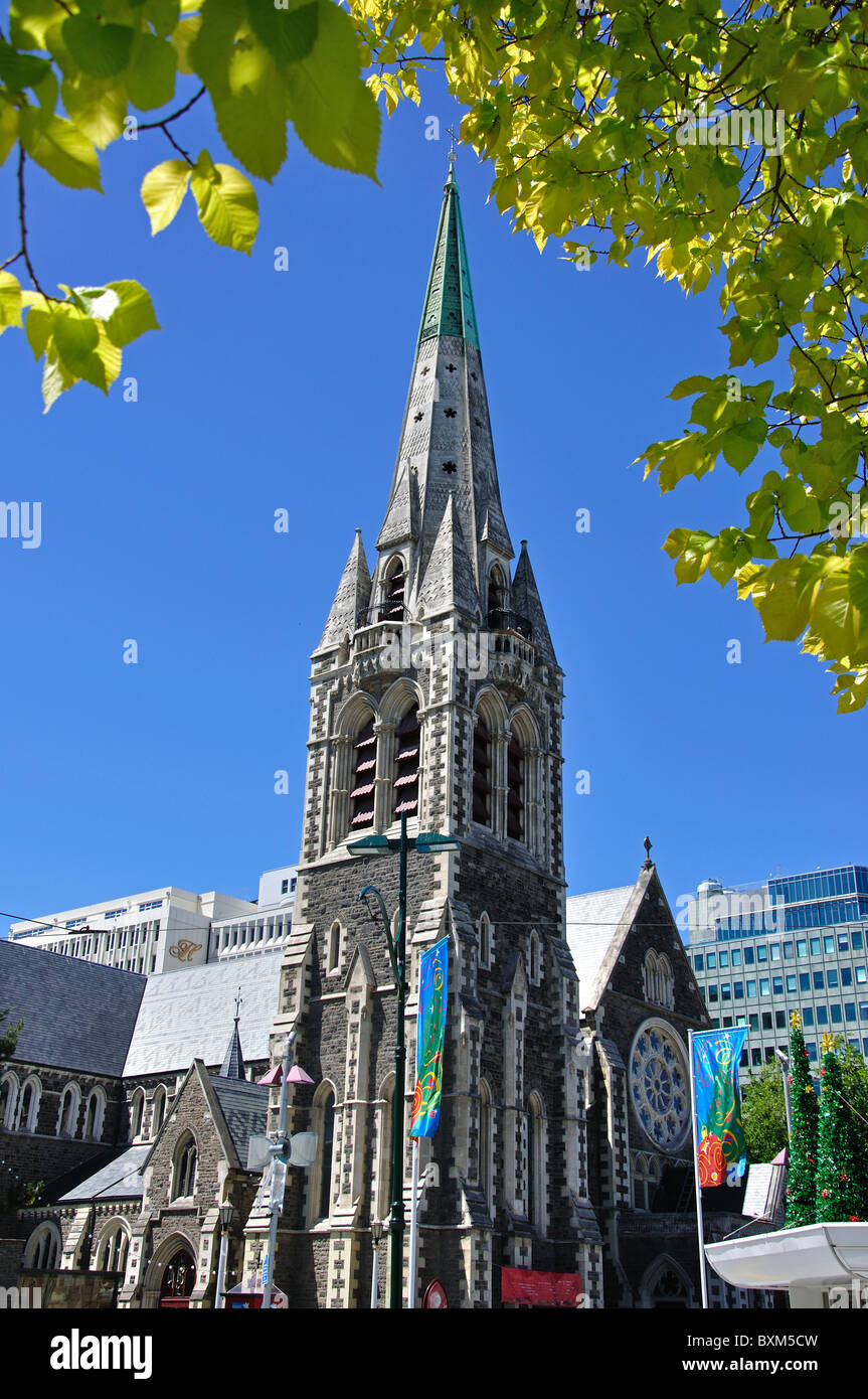 La cattedrale di Christ Church, la piazza della cattedrale, Christchurch, Canterbury, Isola del Sud, Nuova Zelanda Foto Stock