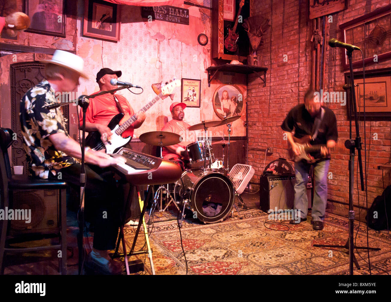 Beale Street Blues Hall juke joint, bar, luogo in cui ascoltare musica, blues band Foto Stock