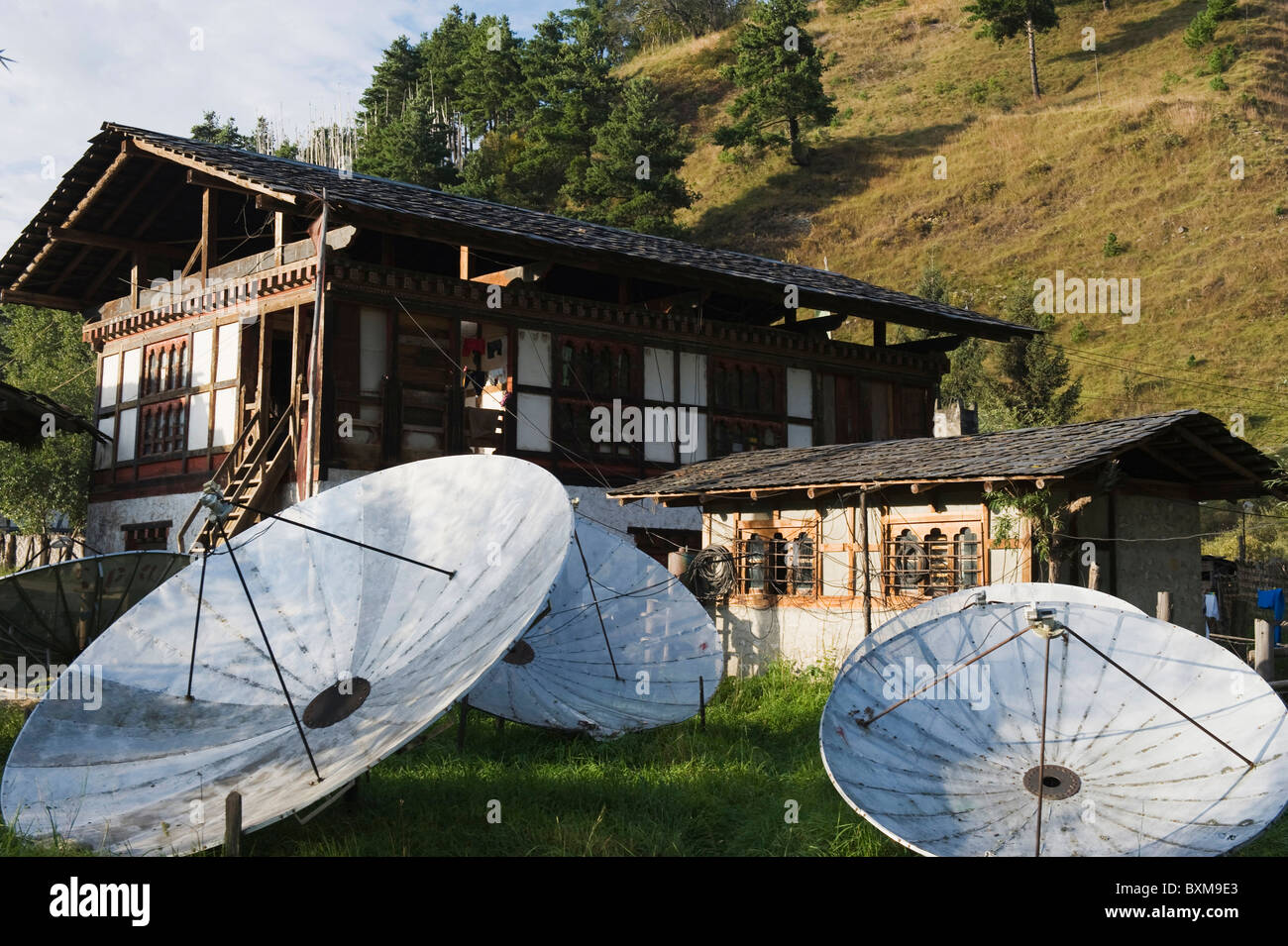 Jakar, Bumthang, Chokor Valley, Bhutan, Asia Foto Stock