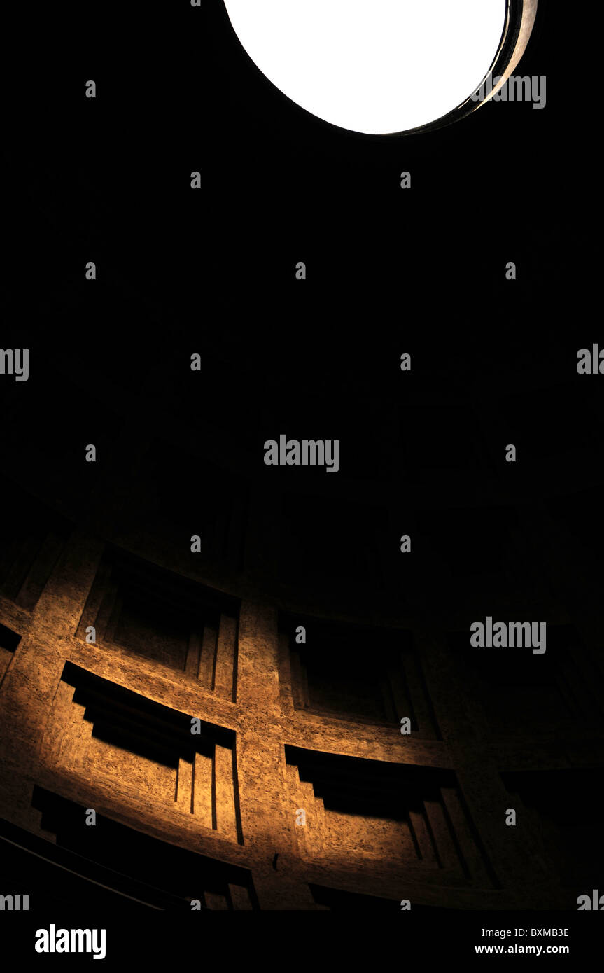 Tetto del Pantheon Roma Italia Foto Stock