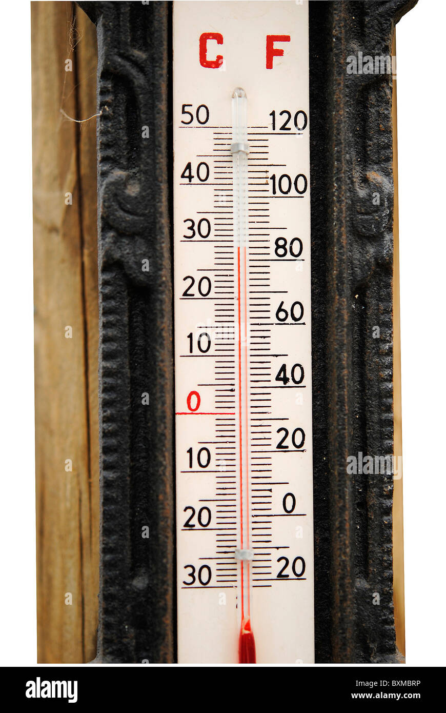 Termometro per misurare la temperatura ambiente in centigradi, gradi e F  Foto stock - Alamy