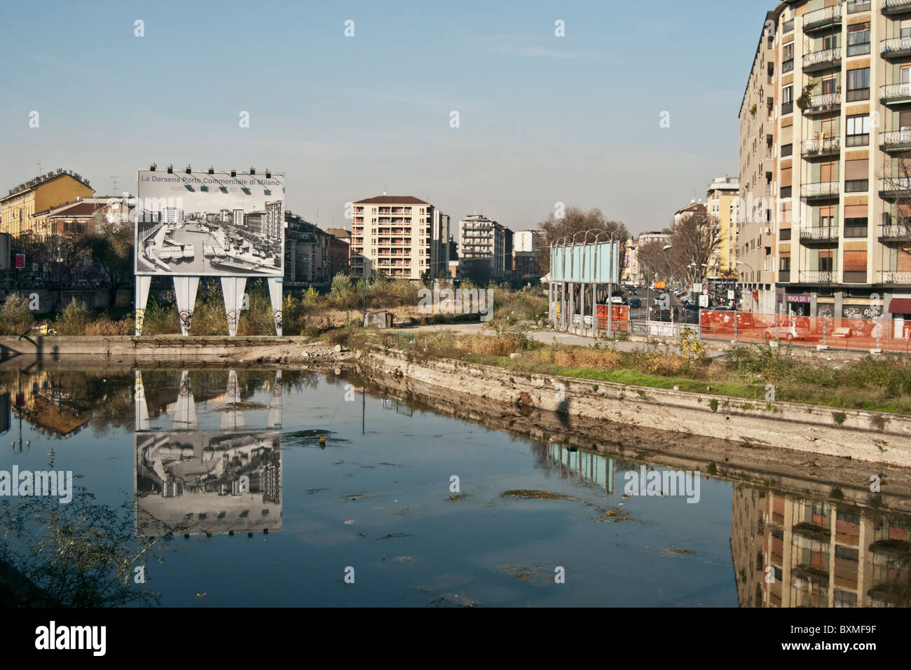 Darsena: l antico porto commerciale di Milano Foto Stock