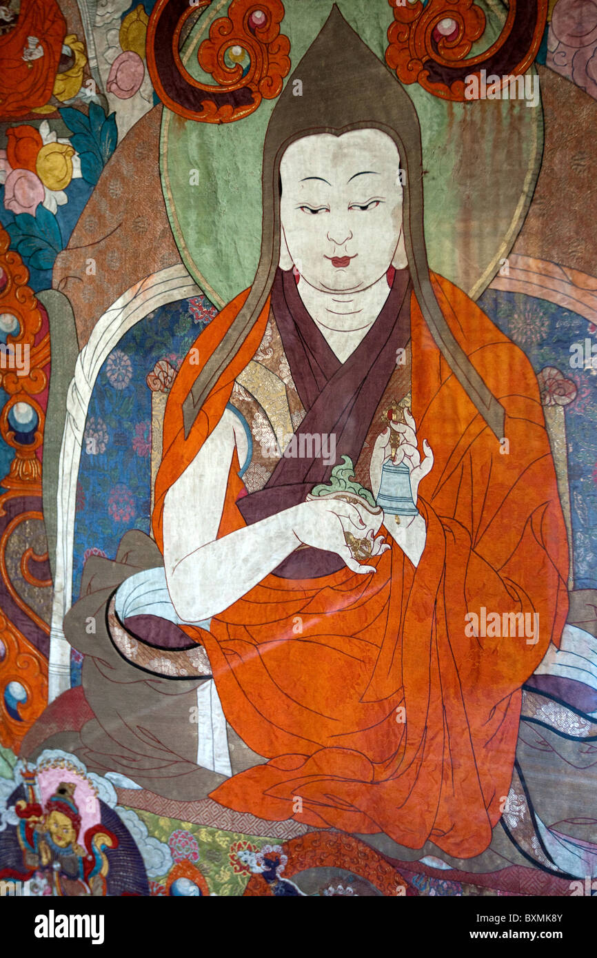 Erdene Zuu Khiid monestery, Mongolia - Disegno a mano del XVIII secolo di Buddha Foto Stock