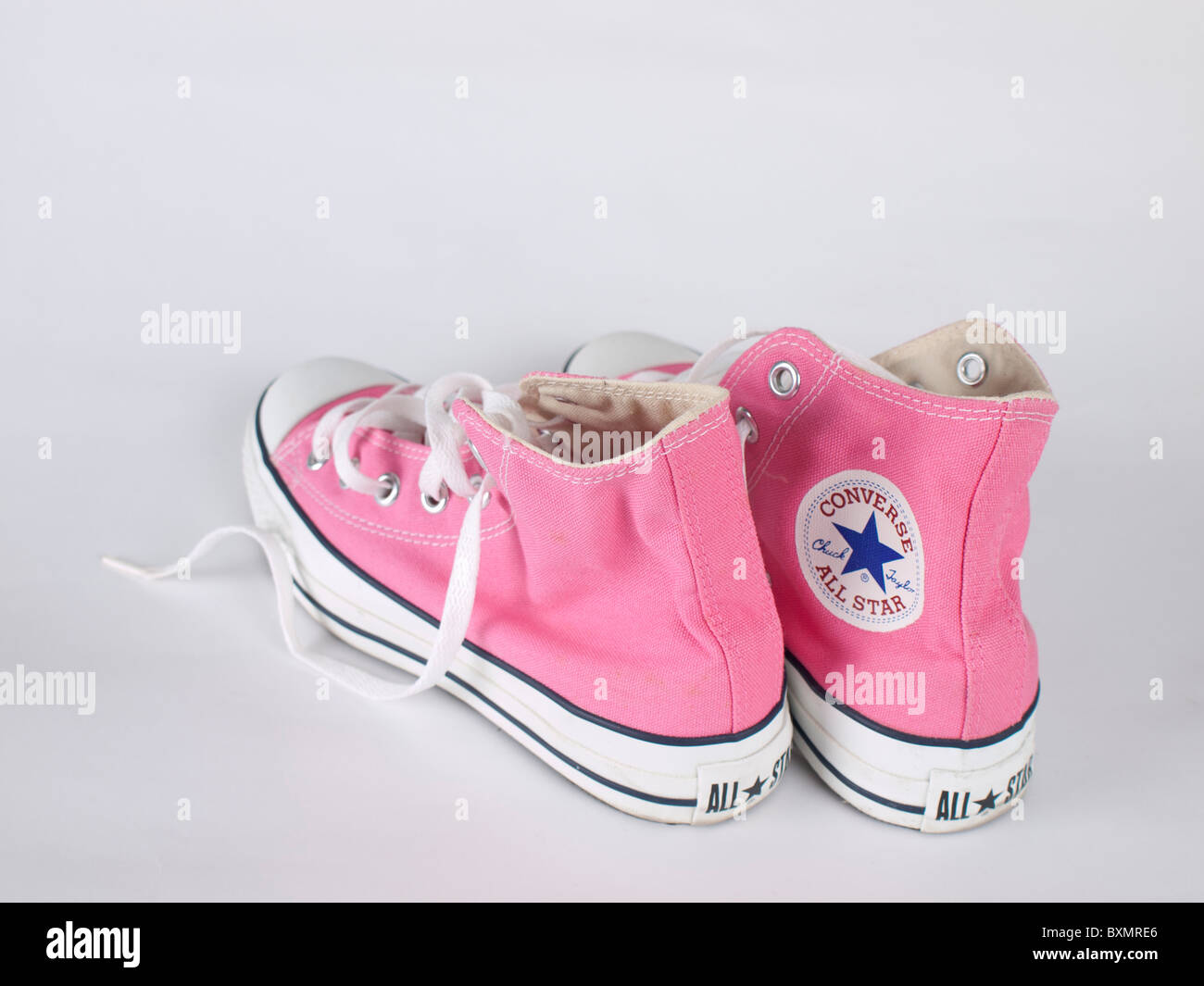 Pink sneaker alta superiore superiore Foto Stock