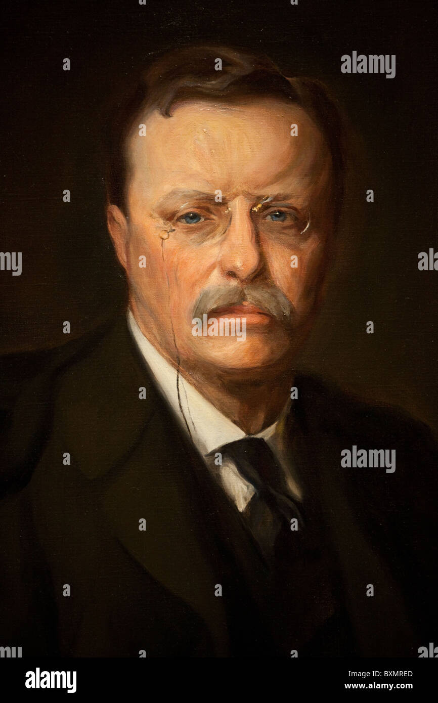 Ritratto del Presidente Theodore Teddy Roosevelt, Adrian agnello Foto Stock