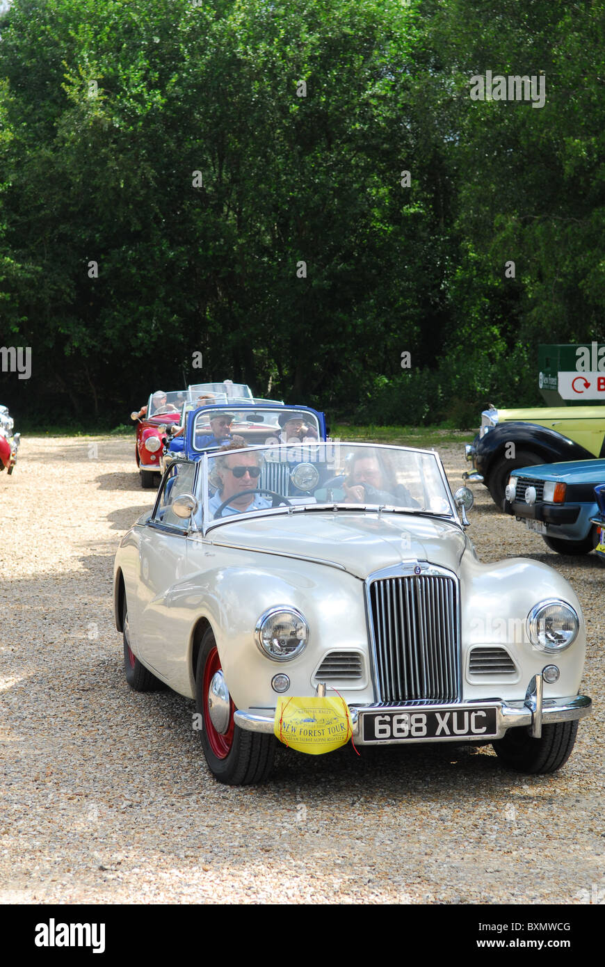 Sunbeam Talbot Motor Cars si incontrano in un proprietario del club nel rally di Nuova Foresta Foto Stock