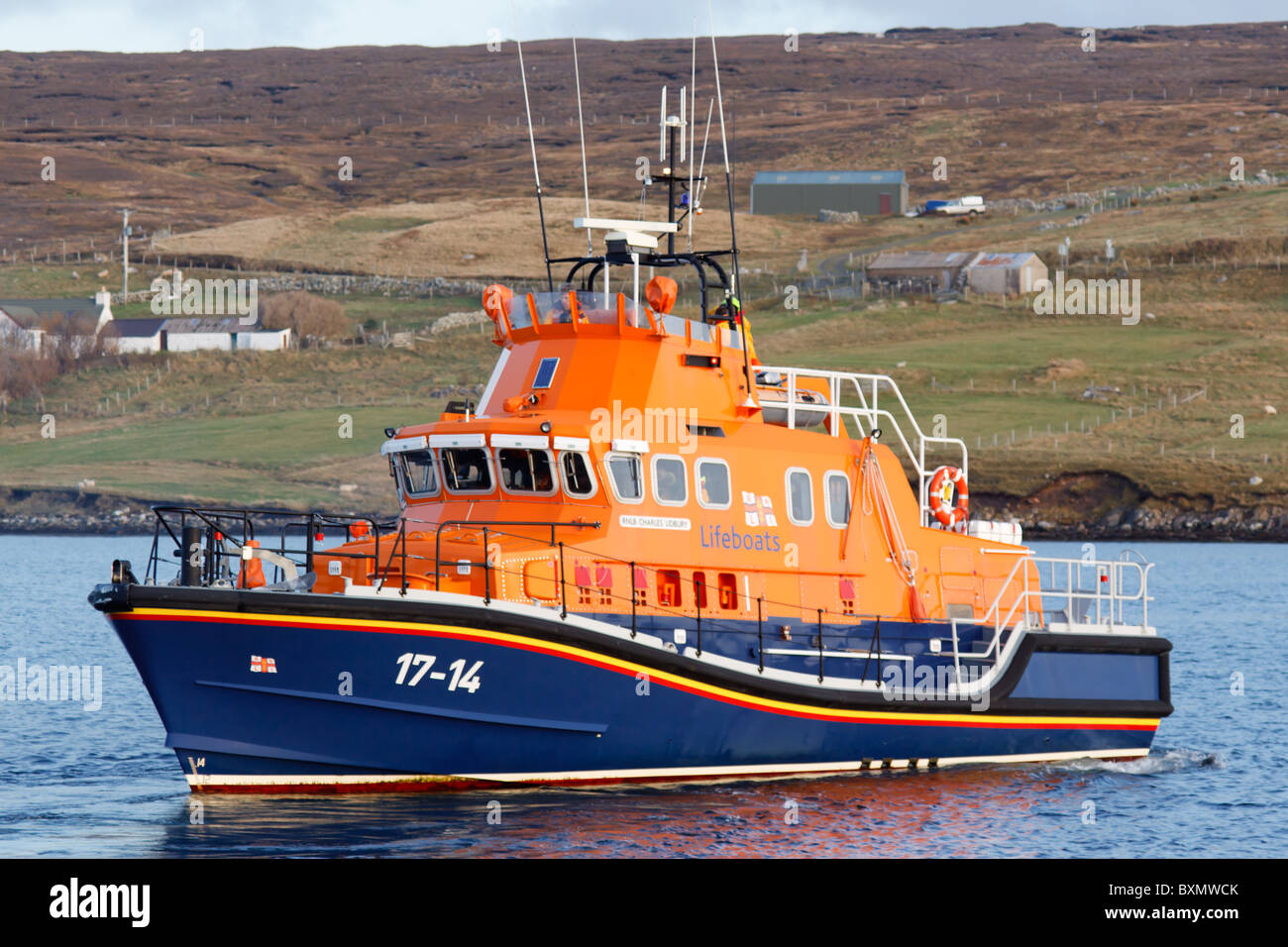 Imbarcazione a " la fede, Isole Shetland. Foto Stock